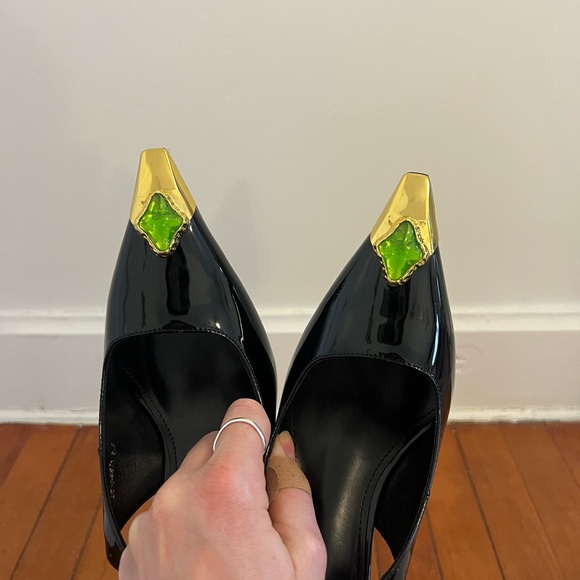 Saint Laurent Dupes - Jewel Patent Leather Kitten Heels - Picture 4 of 4